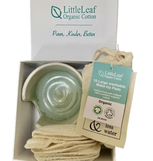 LITTLE LEAF ORGANIC Cleansing Pads and Bowl Set